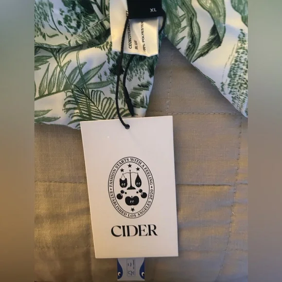 Cider Green Lush Leaf Tropical Print Long Dress💕 - Picture 7 of 8